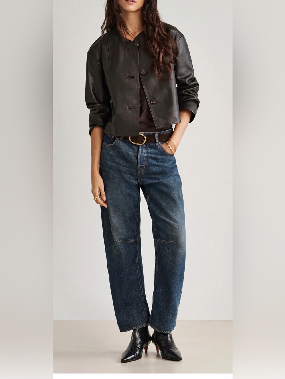 New Madewell The Darted Barrel-Leg Jeans Size 27T in TALL